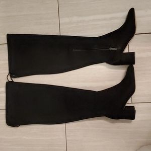 Black over the knee suede boots - fit like a 6.5